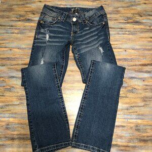 Jade Jeans Womens Distressed Flap Pockets Blue Size 5/6
